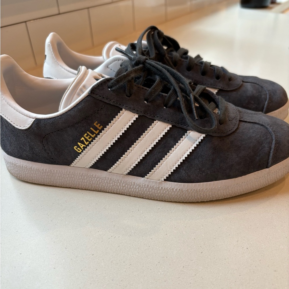 Gray Adidas Gazelles